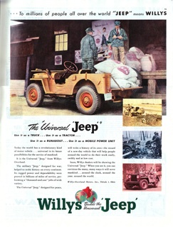 Click image for larger version

Name:	November 3, 1945 Collier's The Universal 'Jeep' Use It As A Truck, Use It As A Tractor, USe It A.jpg
Views:	627
Size:	44.0 KB
ID:	55134