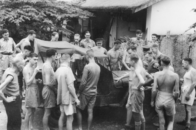 Click image for larger version

Name:	Changi prison camp following the Japanese surrender on 1945-08-15..jpg
Views:	150
Size:	102.6 KB
ID:	75784